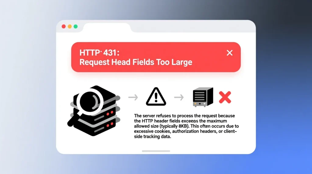 What Does “Bad Message 431 Request Header Fields Too Large” Mean