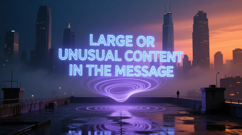 Large Or Unusual Content In The Message