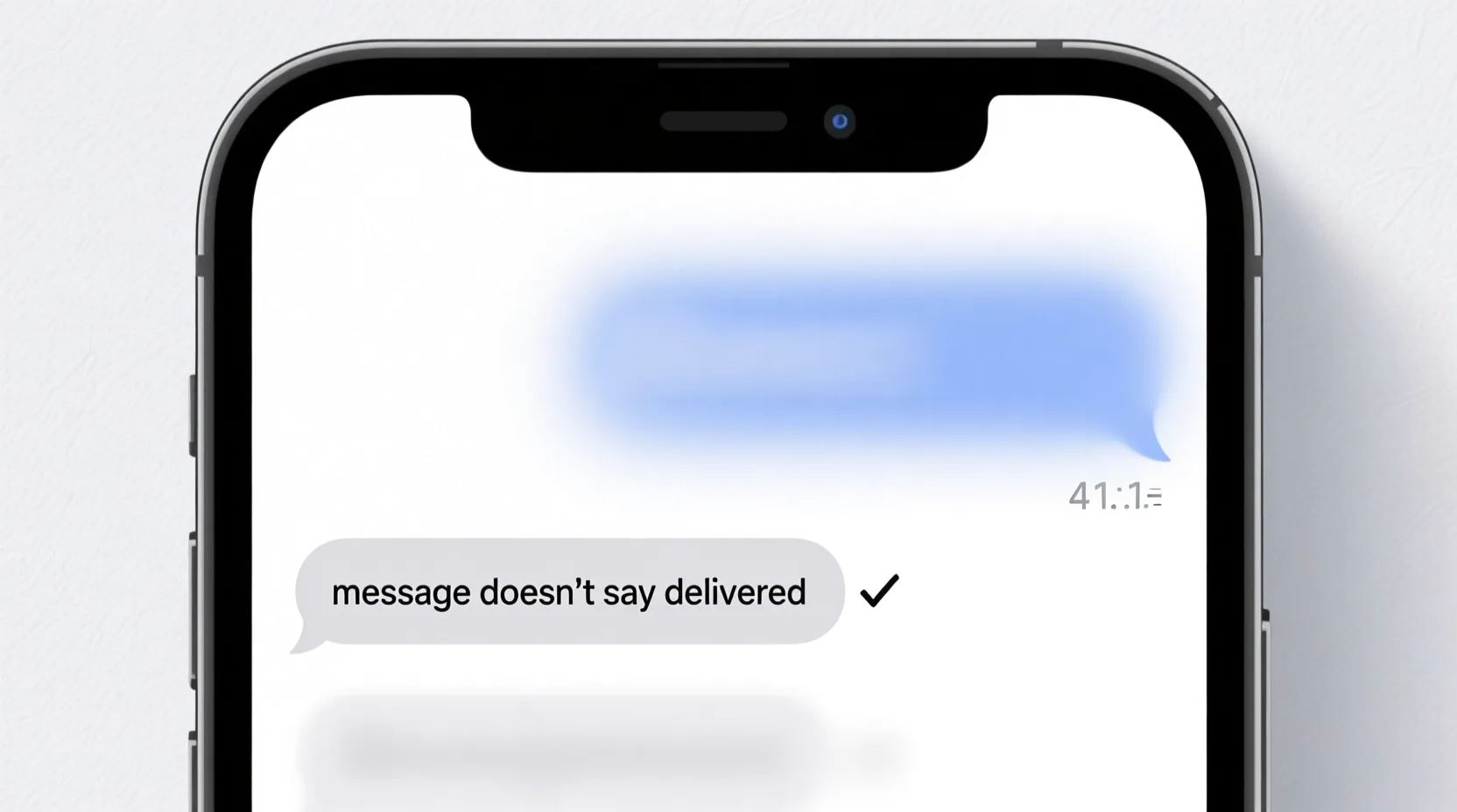 message doesn't say delivered
