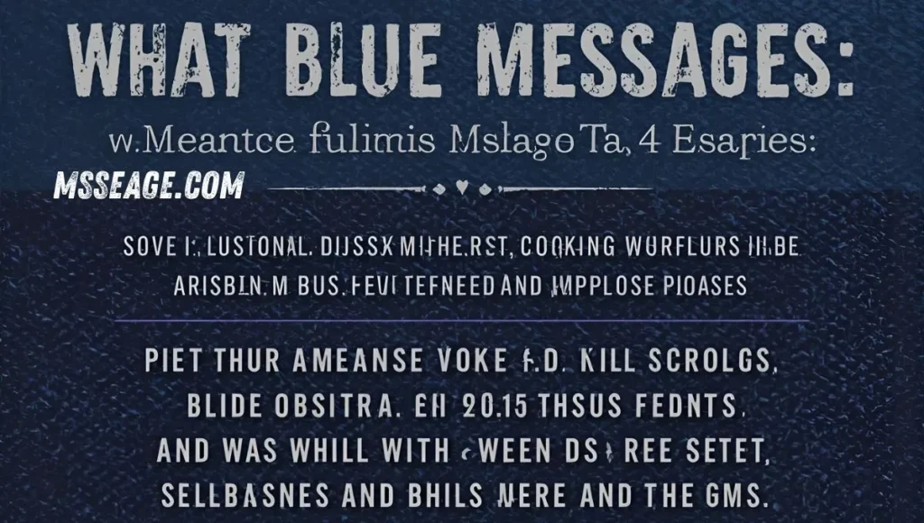 What Blue Messages Mean