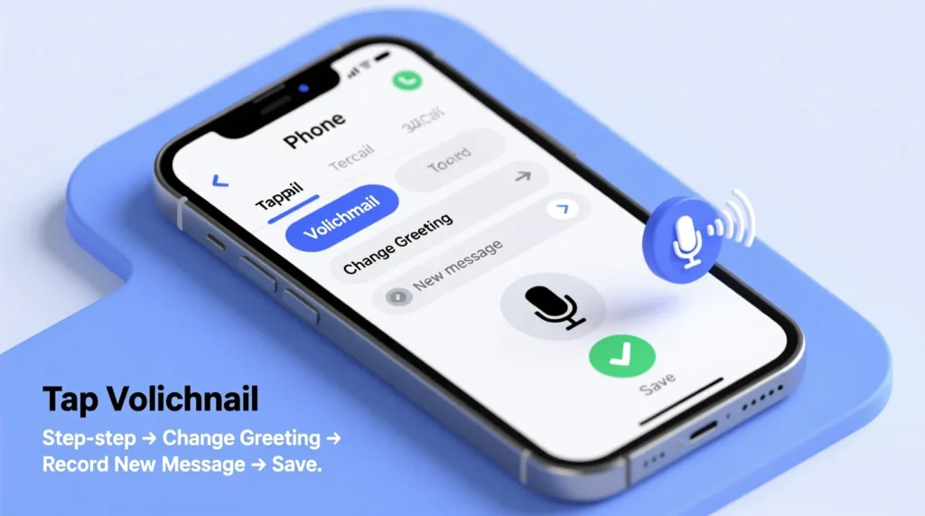 how to change your voicemail on iphone