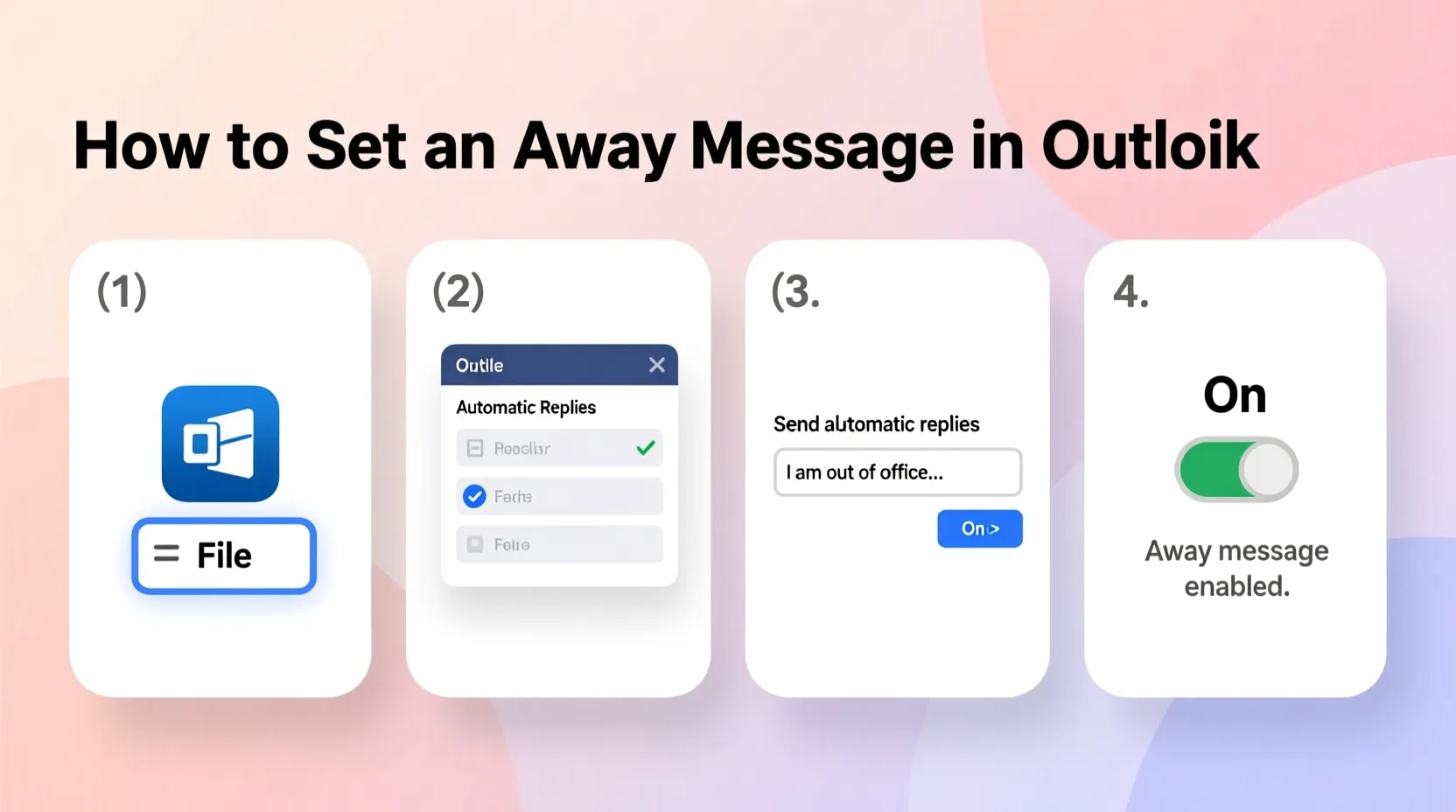 how to set an away message in outlook