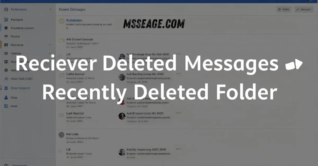 Retrieve Deleted Messages from Recently Deleted Folder