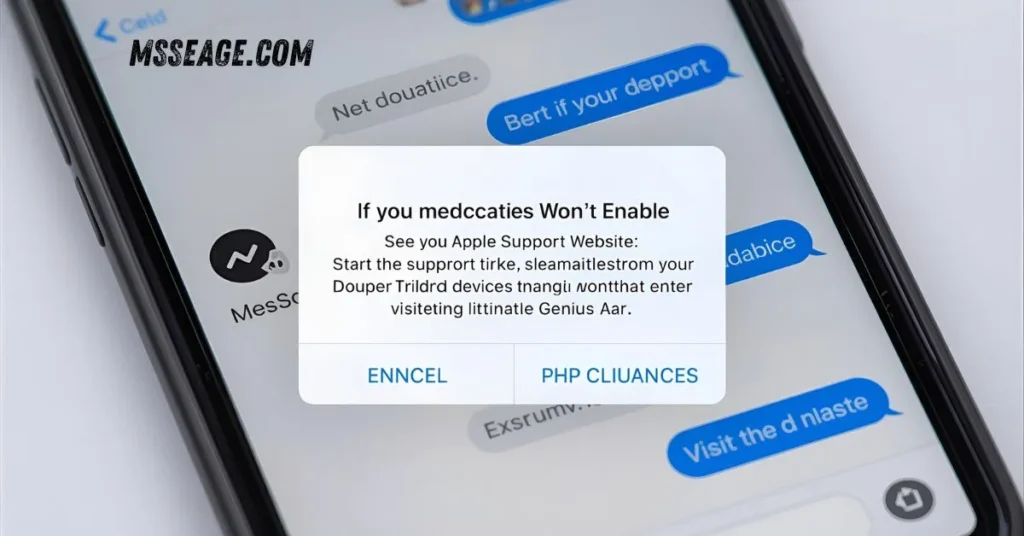  Contact Apple Support if iMessage Won’t Enable