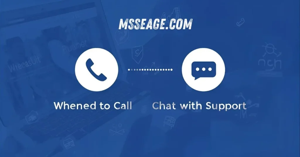 When To Call Or Chat With Support