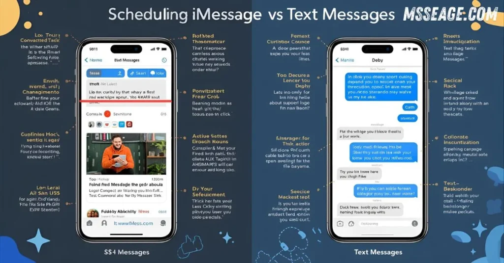 Scheduling iMessages vs Text Messages