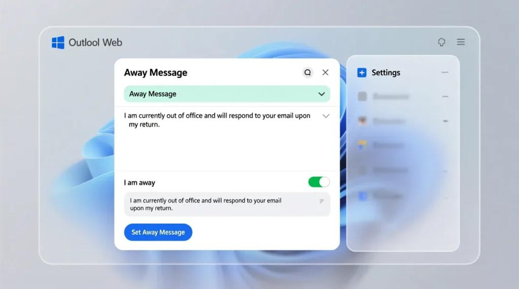 Setting Away Message In Outlook Web