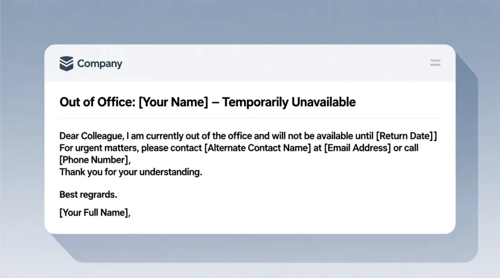 Simple Out-of-Office Messages for Work Email
