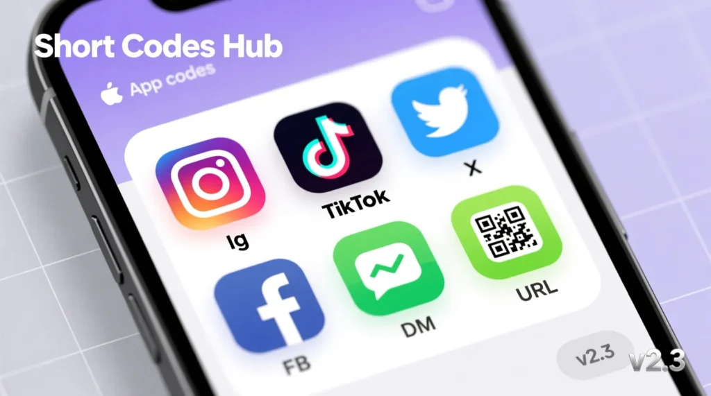 Social Media And App Short Codes