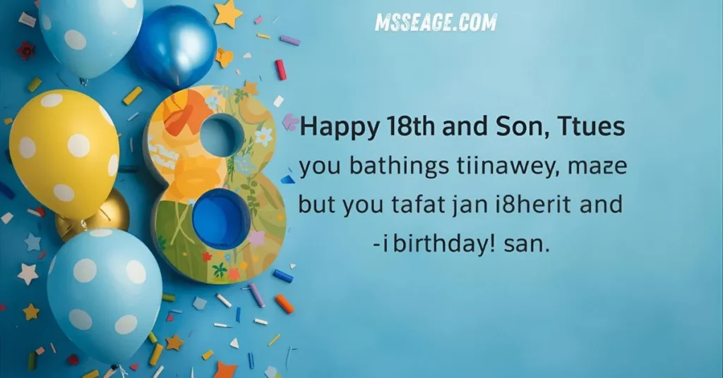 18th Birthday Message for Son