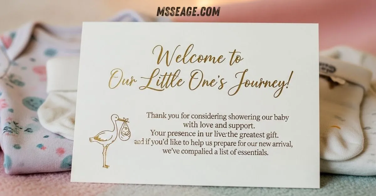 baby registry greeting message