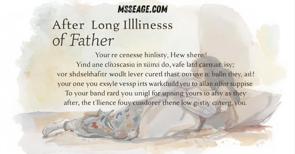 Condolence Message After Long Illness of Father