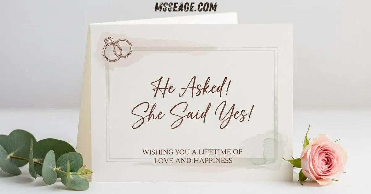 engagement card message