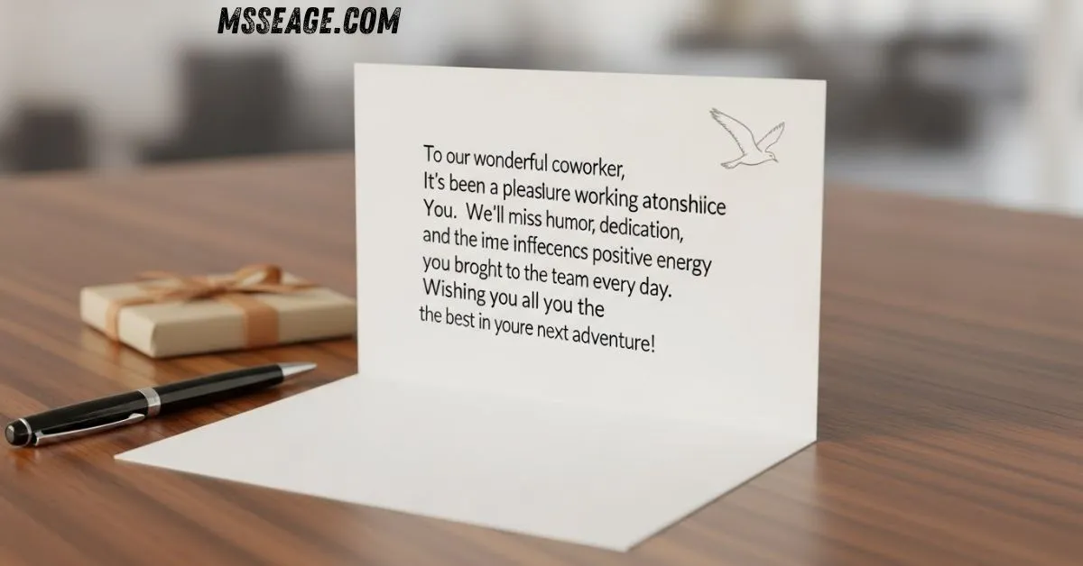 farewell message for coworker