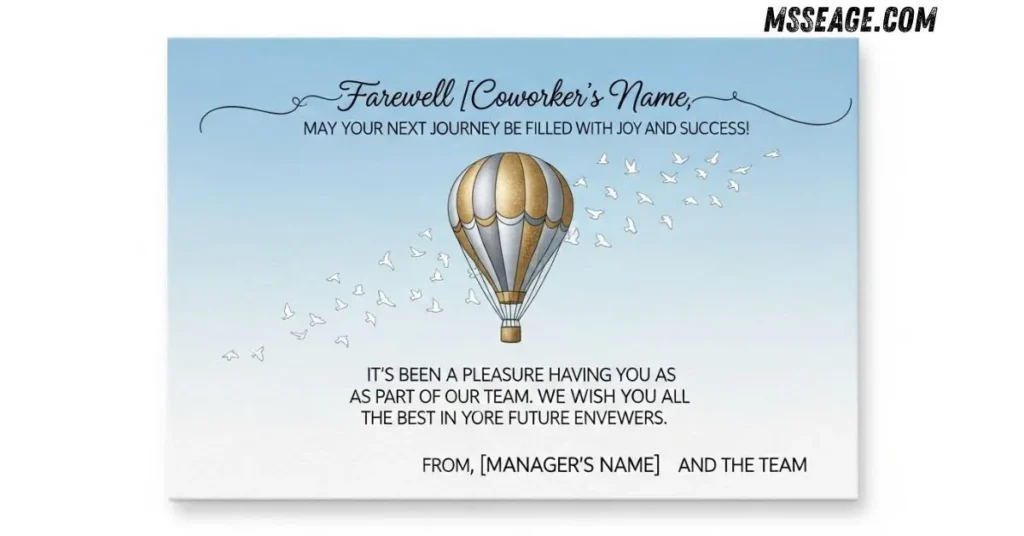Farewell Messages for Coworker From Manager