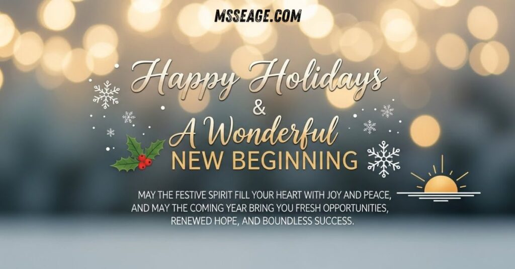Happy Holiday Messages for New Beginnings