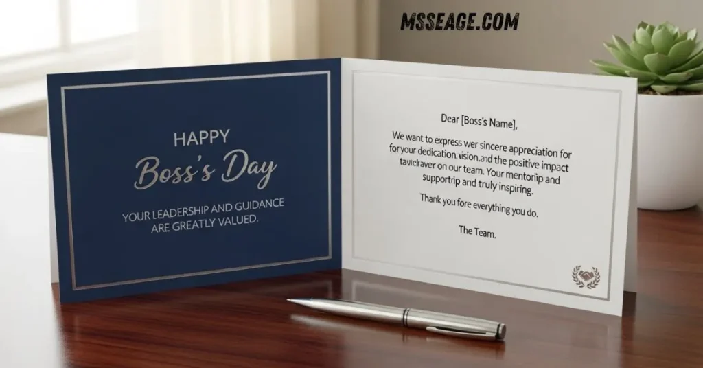 Professional Boss’s Day Card Messages