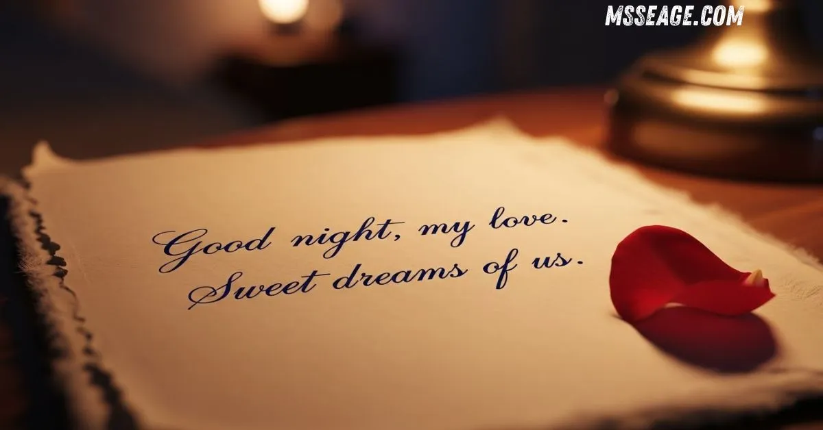 romantic good night message for him
