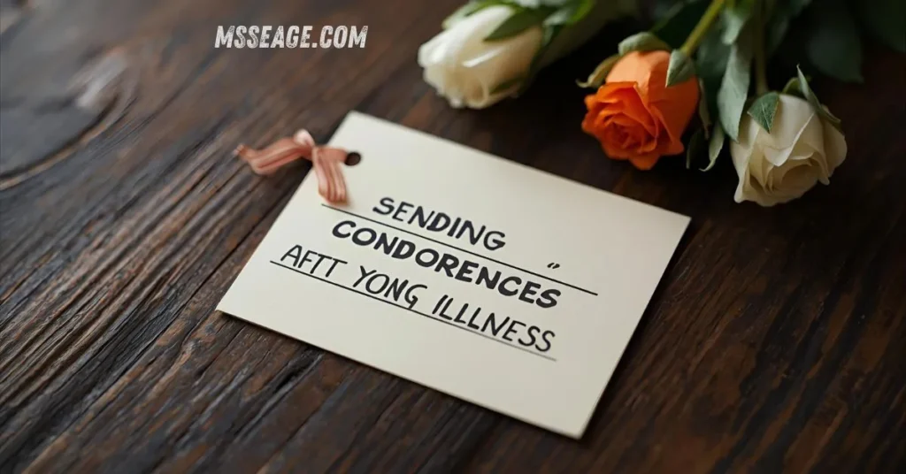 Sending Condolences Message After Long Illness