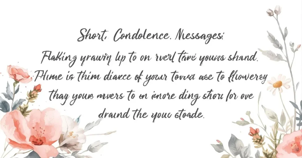 Short Condolence Messages for Cards and Flowers