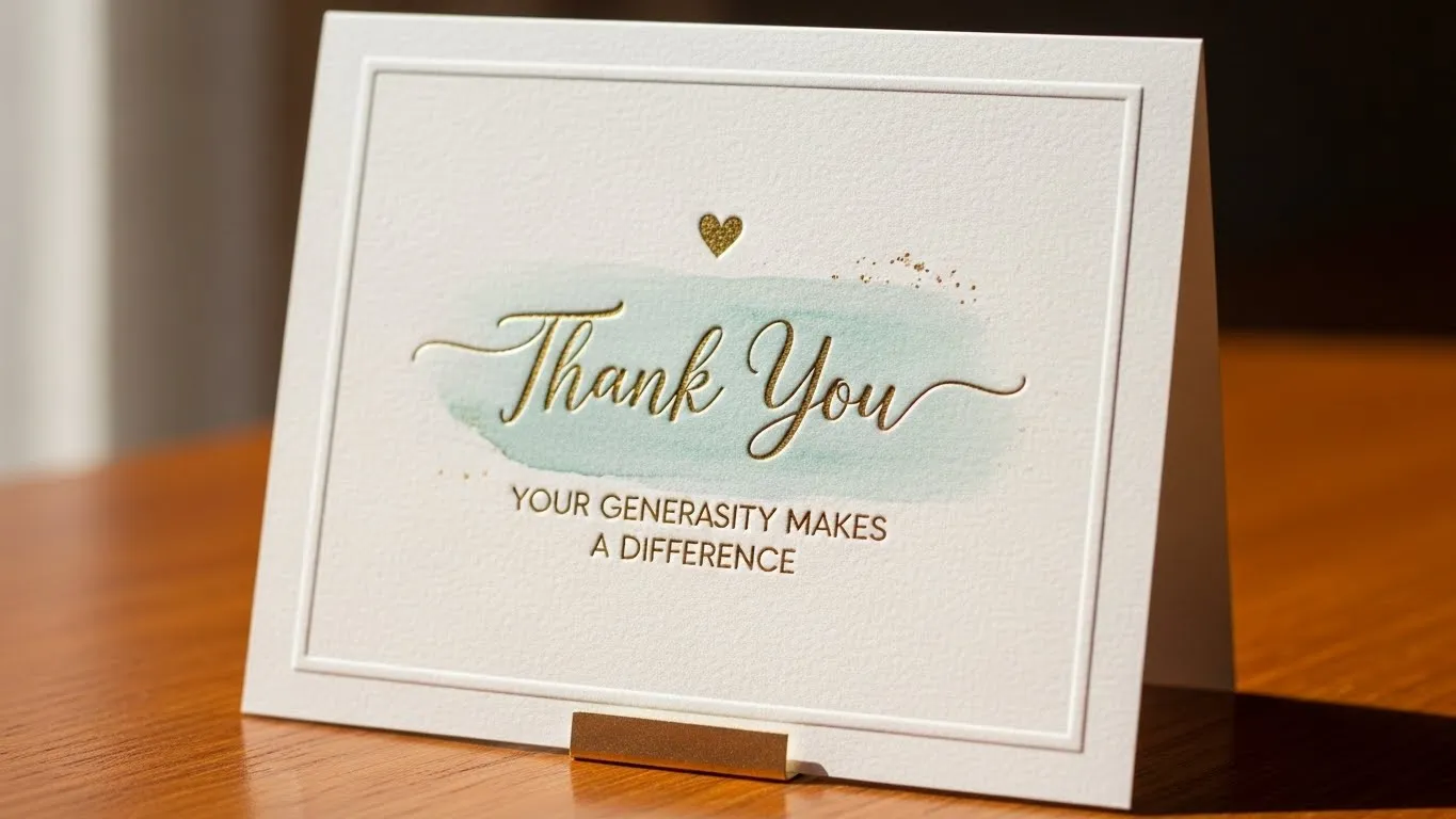 short thank you message for donation