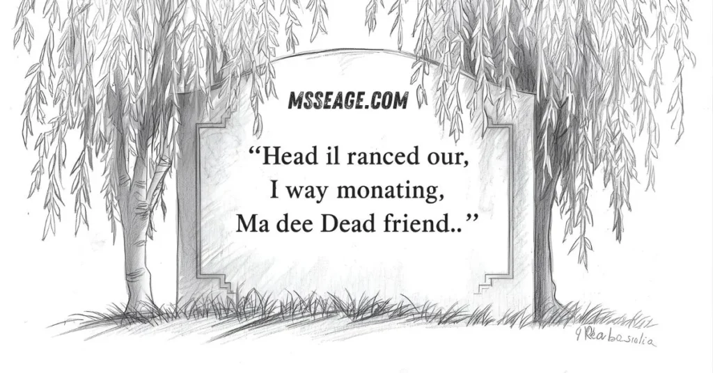 Supportive Tribute Message to a Dead Friend