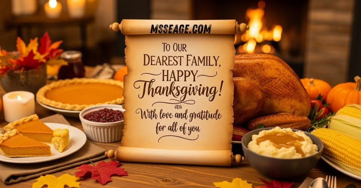 thanksgiving message to family