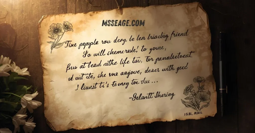 Tribute Message to a Dead Friend for Social Sharing