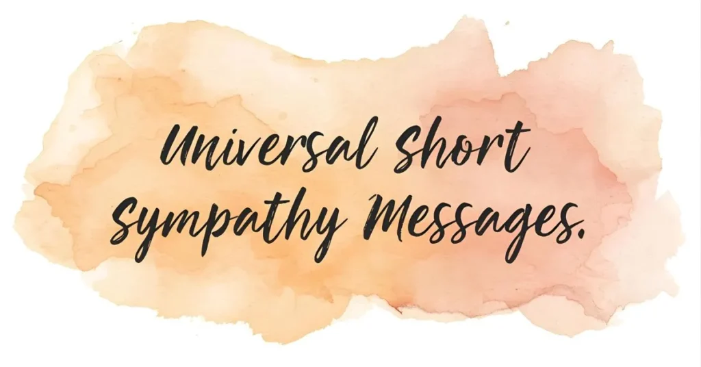 Universal Short Sympathy Messages