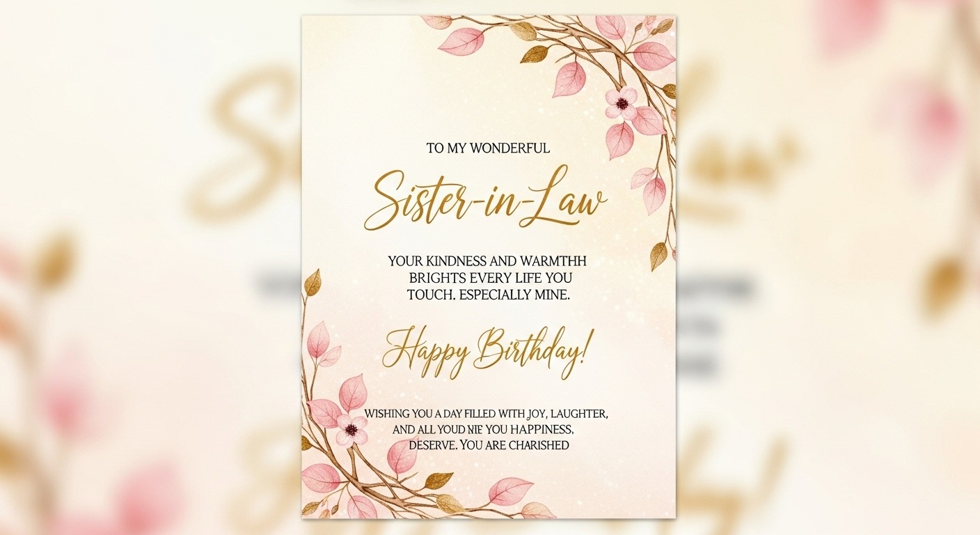 heart touching birthday wishes for sister-in-law