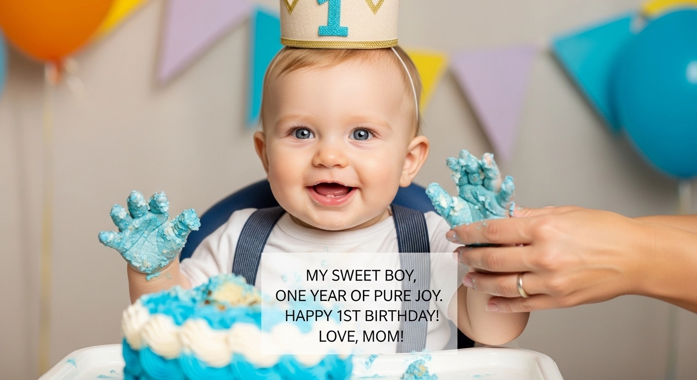 1st birthday wishes for baby boy from mother