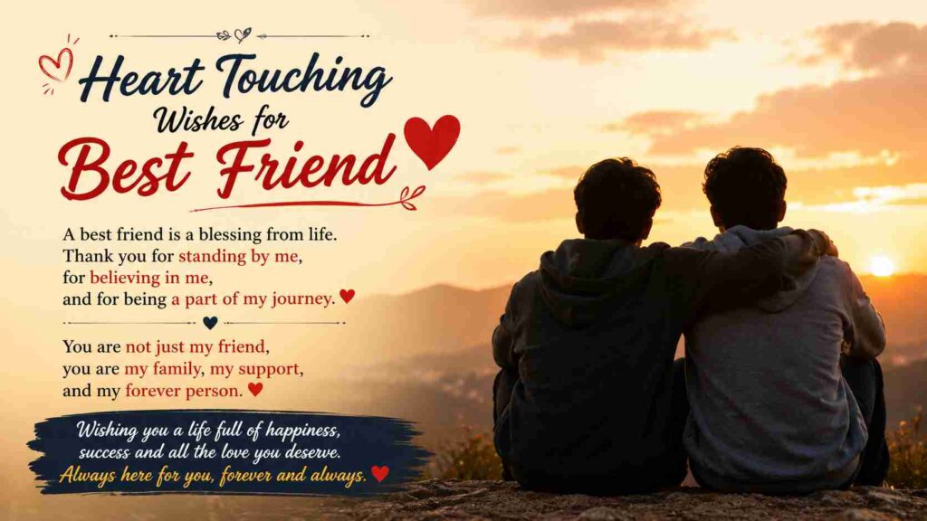 Heart Touching Wishes for Best Friend 
