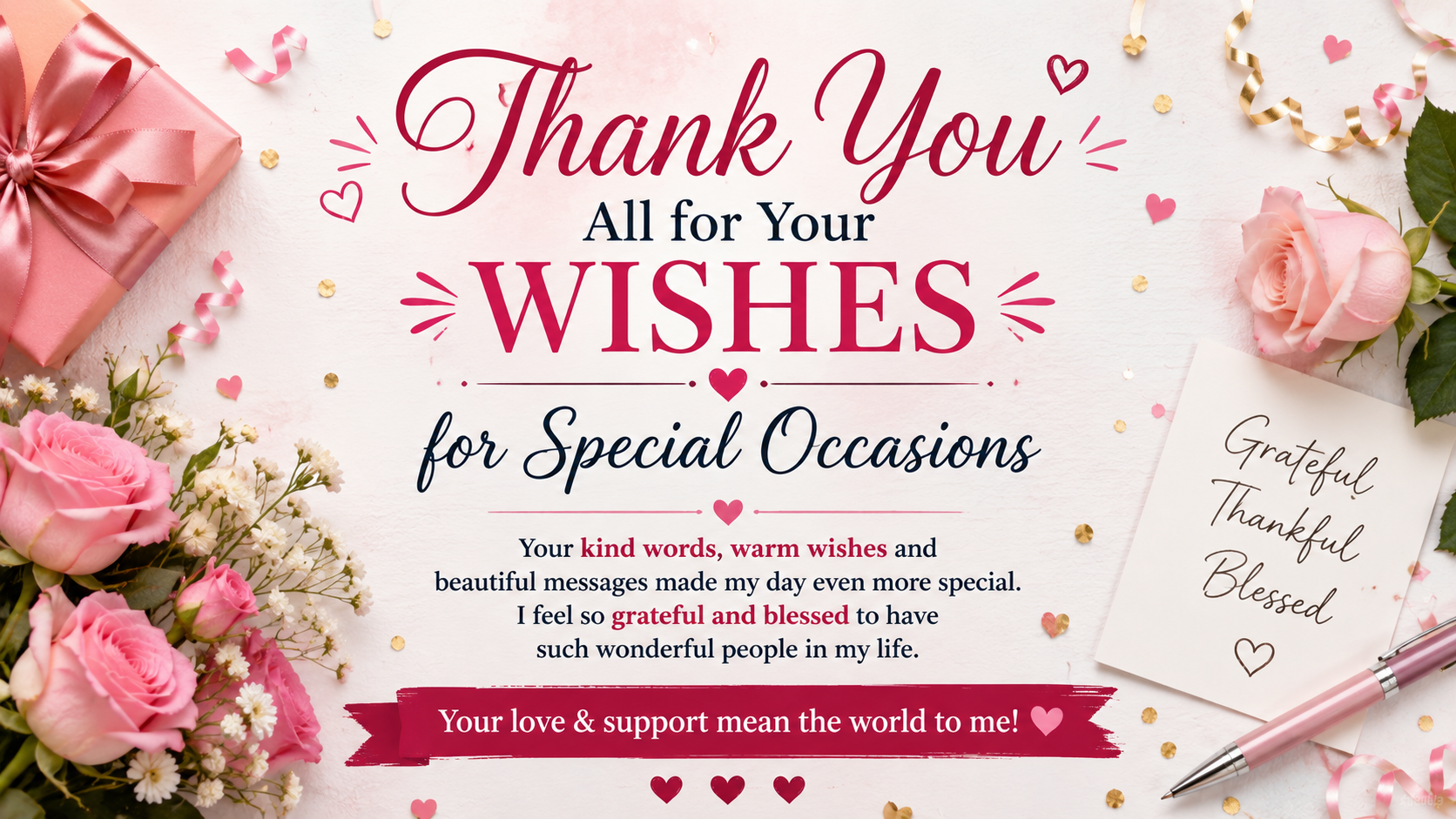 Thank You All for Your Wishes Messages That Show True Gratitude ...